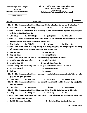 Đề thi thử THPT Quốc gia môn Địa lý năm 2019 - Mã đề 651 - Trường THPT Con Cuông